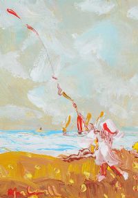 FLYING MY KITE by Marie Carroll at Ross's Online Art Auctions