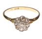 ANTIQUE 18CT GOLD, PLATINUM AND DIAMOND CLUSTER RING at Ross's Online Art Auctions