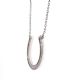 18CT WHITE GOLD AND DIAMOND-SET HORSESHOE PENDANT AND CHAIN at Ross's Online Art Auctions