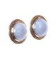 SILVER EARRINGS SET WITH BABY BLUE AGATE at Ross's Online Art Auctions