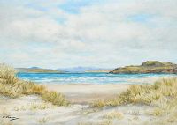 MARBLE HILL STRAND, DONEGAL by E.M. Stephenson at Ross's Online Art Auctions