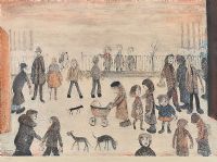 THE STREET by Laurence Stephen Lowry RA at Ross's Online Art Auctions