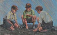 PLAYING MARBLES by James McDonald at Ross's Online Art Auctions