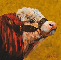 STUDY OF A BULL by Ronald Keefer at Ross's Online Art Auctions