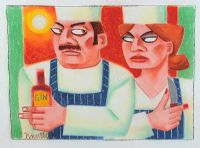 TWO CHEFS by Graham Knuttel at Ross's Online Art Auctions