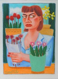 THE FLORIST by Graham Knuttel at Ross's Online Art Auctions