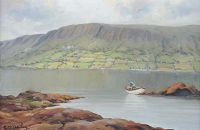 FISHING BOAT AT RED BAY by Charles McAuley at Ross's Online Art Auctions