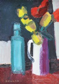 TULIPS IN A WHITE JUG by Brian Ballard RUA at Ross's Online Art Auctions