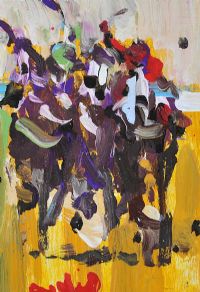 RACE FOR THE FINISH by Desmond Murrie at Ross's Online Art Auctions