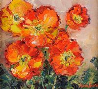 POPPIES by Nicola Russell at Ross's Online Art Auctions