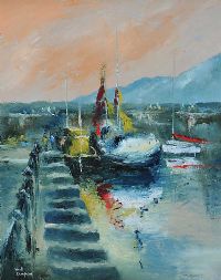 HOWTH HARBOUR by Niall Campion at Ross's Online Art Auctions