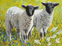 LAMBS by Ronald Keefer at Ross's Online Art Auctions
