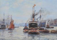 POOL OF LONDON by Frank William Scarborough at Ross's Online Art Auctions