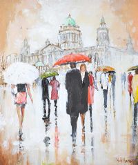 WELLINGTON PLACE, BELFAST by Holly Hanson at Ross's Online Art Auctions