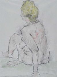 SEATED NUDE by Tom Carr HRHA HRUA at Ross's Online Art Auctions