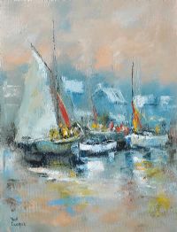 BOATS AT DINGLE by Niall Campion at Ross's Online Art Auctions