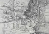 THE OLD GRAVEYARD by Arthur Armstrong RHA at Ross's Online Art Auctions