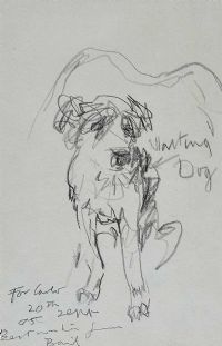 THE WAITING DOG by Basil Blackshaw HRHA HRUA at Ross's Online Art Auctions