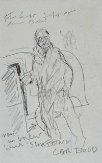 MAN IN BOILER SUIT by Basil Blackshaw HRHA HRUA at Ross's Online Art Auctions