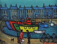 SAINT IVES FISHERMEN by James Downie at Ross's Online Art Auctions