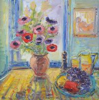 VASE OF FLOWERS by Robert Bottom RUA at Ross's Online Art Auctions