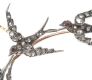 BAR BROOCH WITH MOUNTED SWIFTS ENCRUSTED WITH DIAMONDS AND RUBIES at Ross's Online Art Auctions