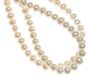 DOUBLE STRAND OF CULTURED PEARLS WITH 9CT GOLD AND DIAMOND CLASP at Ross's Online Art Auctions