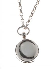 STERLING SILVER FOB WATCH AND CHAIN at Ross's Online Art Auctions