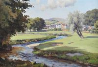 FOURTH GREEN, CUSHENDALL GOLF COURSE by Charles McAuley at Ross's Online Art Auctions