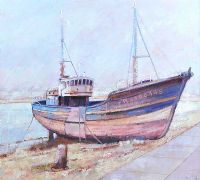DECOMMISSIONED BOAT by Richard J. Croft PPRUA at Ross's Online Art Auctions