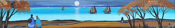 MOON BAY BOATS by J.P. Rooney at Ross's Online Art Auctions