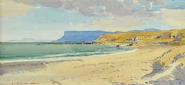 FAIRHEAD AND STRAND, BALLYCASTLE by Samuel McLarnon UWS at Ross's Online Art Auctions