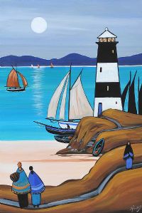 THE TALL LIGHTHOUSE by J.P. Rooney at Ross's Online Art Auctions