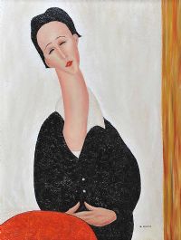 POLISH WOMAN, AFTER MODIGLIANI by Sam Spence at Ross's Online Art Auctions