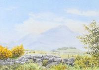 STONE WALL IN THE MOURNES, COUNTY DOWN by Wilbur Little at Ross's Online Art Auctions