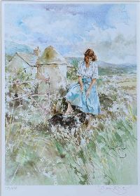 BY THE FIELD GATE by Gordon King at Ross's Online Art Auctions