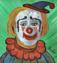 SPARKIE THE CLOWN by James Bingham at Ross's Online Art Auctions