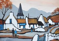 VILLAGE STREET by J.P. Rooney at Ross's Online Art Auctions