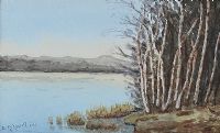 BIRCHES ON THE BANN by E. McMullin at Ross's Online Art Auctions