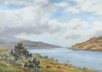 CATTLE GRAZING, WEST OF IRELAND by Frank Egginton RCA FIAL at Ross's Online Art Auctions