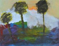 THREE TREES by Basil Blackshaw HRHA HRUA at Ross's Online Art Auctions