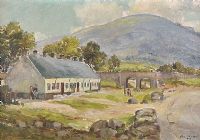 COTTAGES ON CAVEHILL ROAD, BELFAST by Rowland Hill RUA at Ross's Online Art Auctions