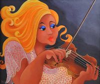 FIDDLE DIDDLE by Stef Callaghan at Ross's Online Art Auctions