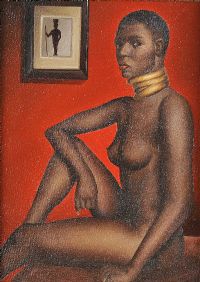 NUDE WITH GOLD NECKLACE by George Henry Smyth at Ross's Online Art Auctions