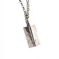 STERLING SILVER PERFUME BOTTLE PENDANT AND CHAIN at Ross's Online Art Auctions