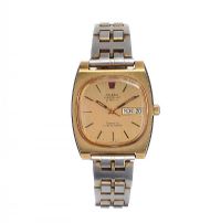 OMEGA 'ELECTRONIC F300Hz' GOLD-PLATED STAINLESS STEEL GENT'S WRIST WATCH at Ross's Online Art Auctions