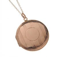 9CT ROSE GOLD LOCKET AND CHAIN at Ross's Online Art Auctions