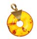 9CT GOLD AMBER PENDANT AND COIN PENDANT at Ross's Online Art Auctions