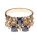 14CT GOLD RING WITH SAPPHIRES AND DIAMONDS at Ross's Online Art Auctions