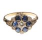 VICTORIAN STYLE 18CT GOLD SAPPHIRE AND DIAMOND CLUSTER at Ross's Online Art Auctions